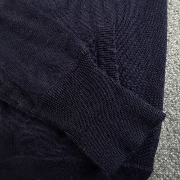 VTG Chemise Lacoste XL Cardigan Men Sweater Navy Blue Buttons Knit Acrylic - Picture 12 of 16